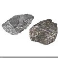 Natural Wood Stone Pieces With Silver White And Dark Gray Rough Surface