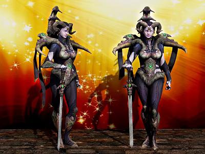 Modern game character Diablo character 3d model