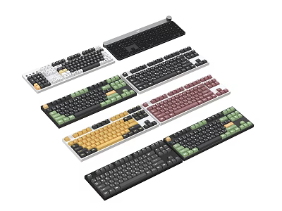 Computer Keyboard Mechanical Keyboard Digital Combination Game Rack 3d model