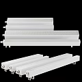 White Stacked Long Bar Industrial Equipment with Metal Connectors for Industrial Cooling Applications