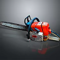 Professional Orange Chainsaw With Blue Handle Metal Chain And Power Equipment