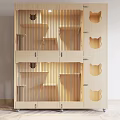 Wooden Multi Tier Garden Decor Stand With Hollow Out Design For Plants