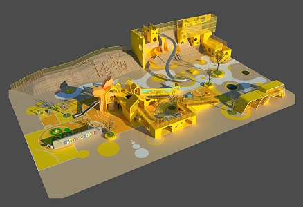 Modern theme unpowered paradise 3d model