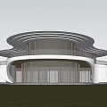 Modern Architecture Curve Architecture Curve Sales Department Commercial Exhibition Center Net Red Architecture Bookstore Restaurant 3d model