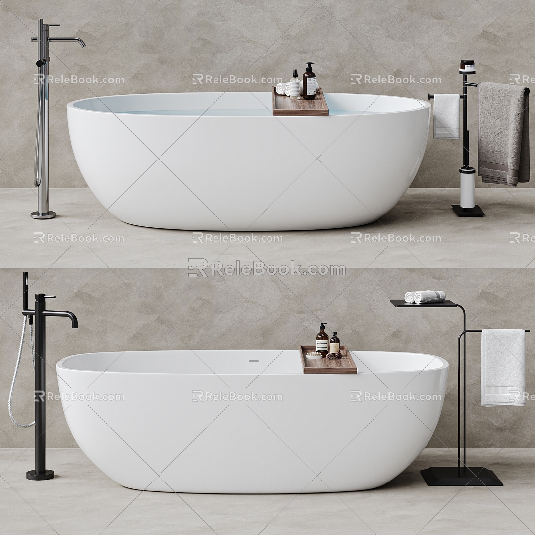 Modern Bathtub Bathtub Combo 3d model