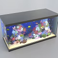 Colorful Aquarium Fish Tank with Vibrant Corals Sand Substrate and Tropical Fish
