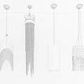 Various Elegant Crystal Pendant Lights With Modern Design And Illuminated Fringes