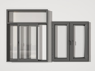 modern sliding window 3d model