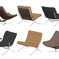 Contemporary Accent Chairs Collection With Leather Fabric Upholstery Slatted Back And Metal Legs