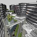 Modern Sustainable Hotel Building With Lush Vertical Greenery And Glass Facades