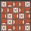 Traditional Red Brick Feature Wall With Various Intricate Patterns And Designs 3d model