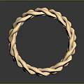Stylish Gold Braided Ring Fashion Accessory With Shiny Metallic Finish Design