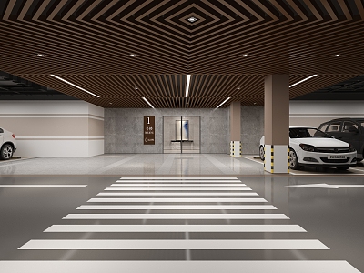 Underground parking 3d model