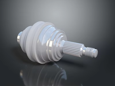 Industrial Equipment Mechanical Part with Precision Engineered Metallic Cylindrical Structure and Gear Component 3d model