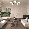 Warm Cream Style Living And Dining Room With Natural Wood Furniture And Comfortable Interior Design