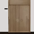 Wooden Double Doors with Round Wooden Handles and 1601 Wall Light in Simple Natural Design