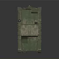 Green Military Tank Model With Tracks Ladder And Dark Background Reflection