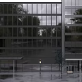 Modern Retail Storefront Design With Glass Door Wooden Signage and Contemporary Facade Details