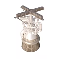 Engineering Mechanical Component With Metal Frame Pipes And Silver Base Structure