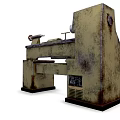 Sturdy Industrial Lathe Machine with Control Panel Rotating Parts and Heavy Duty Base