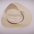 Beige Wide Brim Hat With Gray Band And Side Accents For Casual Outdoor Wear