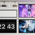 Modern projection screen projection screen projector 3d model