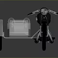 Vintage Motorcycle with Silver Sidecar Black Body Headlight and Classic Seat Design