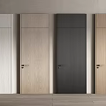 Modern Hinged Doors in Various Colors with Sleek Design and Wooden Texture for Home Interior