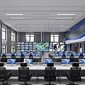 Public Security Bureau Command Room 3d model