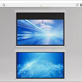 Modern Projector Projection Screen Combination 3d model