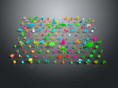 Modern Cartoon Tree Big Tree Coconut Tree Cartoon Coconut Tree 3d model