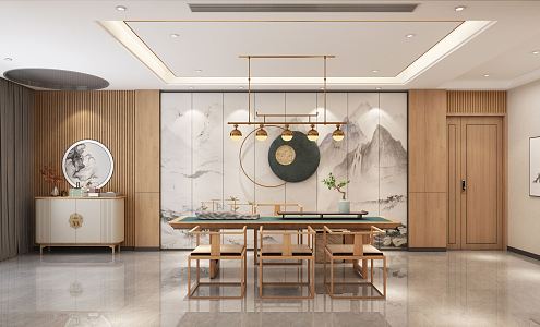 New Chinese Tea Room 3d model