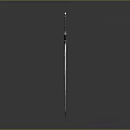 Classic Metal Sword With Decorative Hilt And Sharp Blade Standing Upright