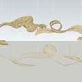 Modern Special-Shaped Chandelier Simple Wooden Art Ceiling Decorative Modeling 3d model