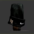 Dark Knit Beanie With BU Letter Patch And 50% Label Design