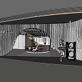 LESSIS Shopping Mall Store With Modern Transparent Curtain Arc Entrance And Fashion