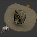 Game and Movie Character With Pointed Witch Hat Pink Hair Patched Outfit And Sparkly Shoes