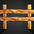 Rustic Wooden Fence With Cross Planks Metal Nails And Natural Wood Texture