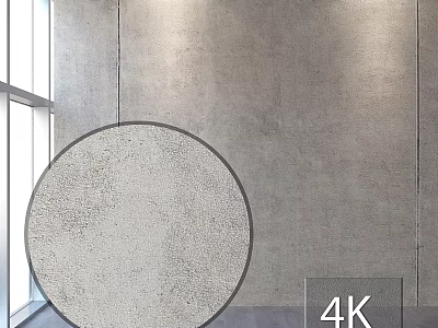 Circular Decorative Component On Grey Wall With Window And 4K Quality 3d model