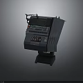 Electronic Control Console With Buttons Knobs And Industrial Operation Panel