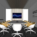Modern Meeting Room Meeting Tables and Chairs 3d model