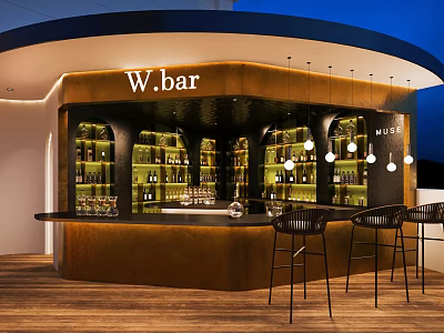 Modern Bar 3d model