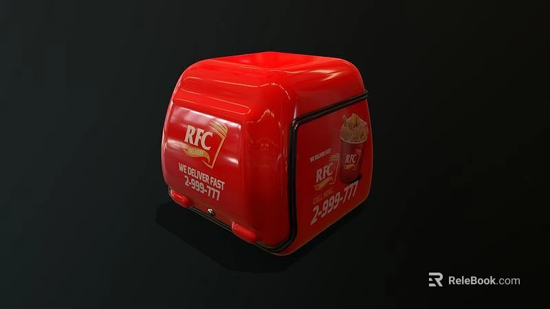 RRC Red Commercial Equipment With Two Step Operation For Beverage Dispensing Applications 3d model 