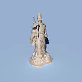 Lu Dongbin Taoist back sword Taoist ancient figures 3d model