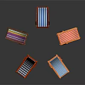 Colorful Striped Deck Chairs With Foldable Design In Various Hues For Outdoor Use