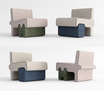 Modern Single Sofa Leisure Chair 3d model