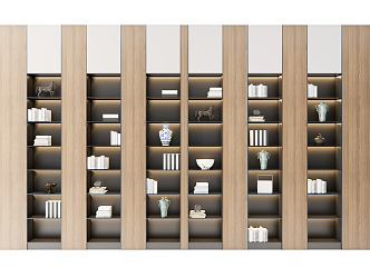 Modern bookcase 3d model