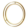 Gold Round Mirror With Double Ring Frame For Modern Home Decor