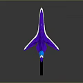 Modern Electric Guitar Featuring Purple Body And Blue White Accents Design