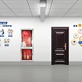 Exhibition Hall Culture Wall with Information Panels Charts and Illustrations